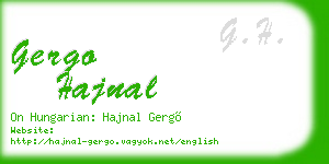 gergo hajnal business card